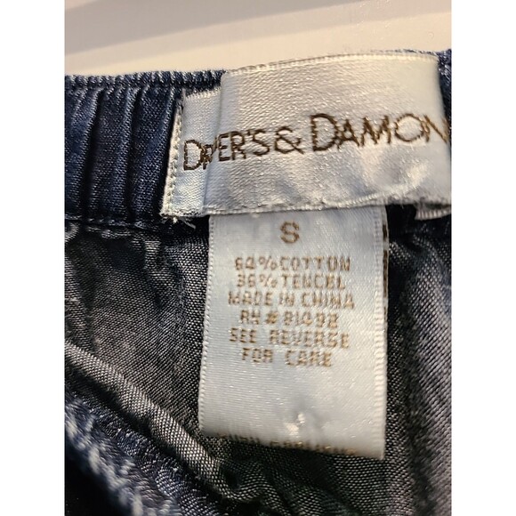 Ladies & Plus long full 4 tiered modest skirt denim blue jean Chambray S - Picture 6 of 7